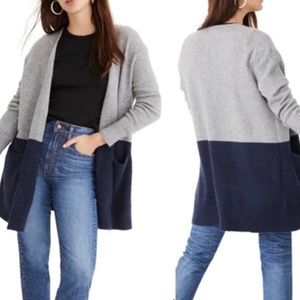 Madewell Ryder Colorblock Sweater Cardigan
